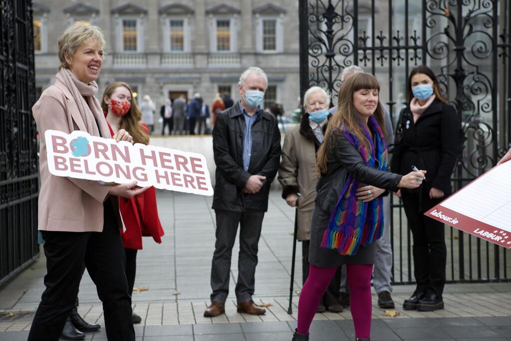 Launch of the Born Here Belong Here petition at Leinster House