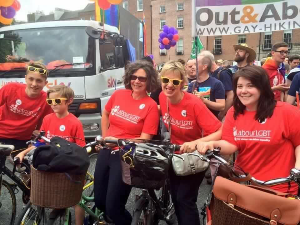 Dublin Pride 2015 - Labour on bikes